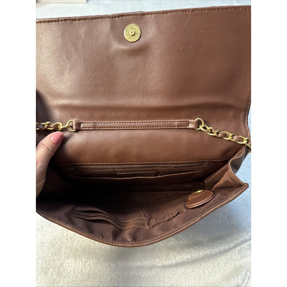 Vintage Etienne Aigner Woven Brown Crossbody Shoulder Handbag - Picture 5 of 14